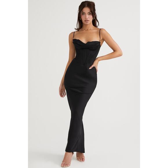 House of CB Dresses & Skirts - House of CB Charmaine Black Corset Maxi Dress